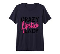 Red Lips Kiss Lipstick Lover Beauty Makeup Gift for Her Premium T-Shirt