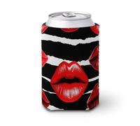 Red Lips Kiss Reusable Insulated Cup Sleeves,Coffee Sleeve-Funny Durable,Neoprene Cup Sleeve for Cold & Hot Drinks,Beverage Holder for Iced Coffee