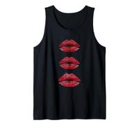 Red lips Kissing love Tank Top