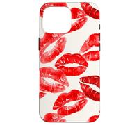 Red Lips Lipstick Kiss Kisses Women Girls Pattern Case for iPhone 16 Pro Max