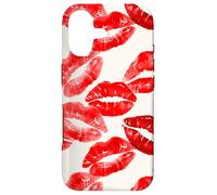 Red Lips Lipstick Kiss Kisses Women Girls Pattern Case for iPhone 17