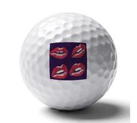 Red Lips Standard Golf Balls Recreation Ball Professional Gift for Boyfriend Father Husband Son