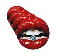 Red Lips with Diamond Car Air Freshener Cards Set of 4 Pieces Long Lasting Hanging Scented Cards Auto Aromatherapy Tablets Personalized Car Fresheners Gifts for Men Women - Lavender Scent