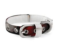 Red Lips with Diamond Dog Collar Adjustable Soft and Comfortable Puppy Collars with Metal Buckle Pet Collar for Small Medium Pet