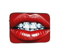 Red Lips with Diamond Laptop Case 12 inch, Shockproof Protective Computer Sleeve Cover Water Resistant Laptop Bag Carrying Tablet Cover Briefcase Handbags Gifts for Men Women