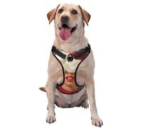 Red Lips Woman Peonies Lilies Flowers No Pull Dog Harness Adjustable Reflective Oxford Easy Control Medium Large Dog Harness