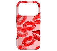 Red Lipstick Kisses On Pink Lips Kiss Women Girls Coquette Case for iPhone 17 Pro