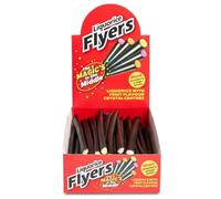 Red Liquorice Flyers 40 Piece Box, Fruit Flavour Centre Chewy Sticks | Retro Sweetshop Favourites | 40 Count Sharing Box Professionally Packed for Freshness