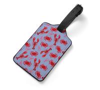 Red Lobster Crab Pattern Travel Luggage Tags for Suitcases Baggage Bag Label
