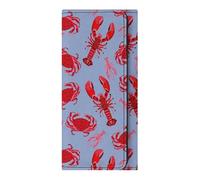 Red Lobster Crab Pattern Trifold Long Wallet for Men Women PU Leather Card Holder Purse Clutch
