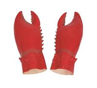 Adults Fun Red Lobster Crab Claws Gloves Sea Shell Carnival Accessory