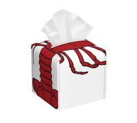 Red Lobster Pattern Square PVC Tissue Box Cover Modern Decorative Holder for Bathroom Vanity