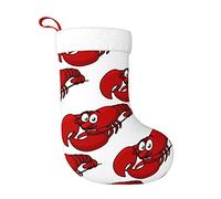 Red Lobster Print Christmas Stockings, Gift And Treat Bags For Christmas Tree Holiday Decoration For Family Holiday Christmas Party Decoration