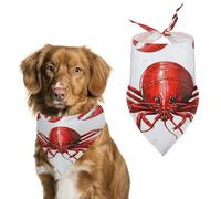 Red Lobster Print Easter Dog Bandanas for Small Medium Large Dogs,Cat Dogs,Pet Scarf - Polyester Cute Bibs.Triangle Pet Scarf for Puppy Pet,Personalized Birthday/Party Fun Idea Gift