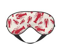 Red Lobster Print Versatile Eye Mask Full Coverage Sleep Aid Lightweight Breathable Travel Camping