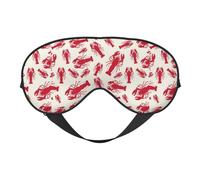 Red Lobster Printing Versatile Sleep Eye Cover Soft Eye Mask Reversible for Meditation & Travel Eye Mask Unisex