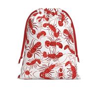 Red Lobster Ultra Soft Velvet Gift Bag, Stylish Design, Preferred For Holidays