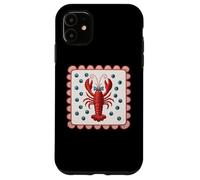 Red Lobster With Blue Polka Dots Pattern Case for iPhone 11