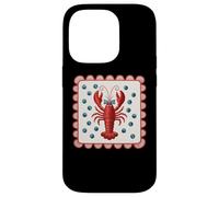Red Lobster With Blue Polka Dots Pattern Case for iPhone 14 Pro