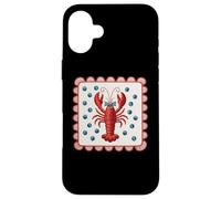 Red Lobster With Blue Polka Dots Pattern Case for iPhone 16 Plus
