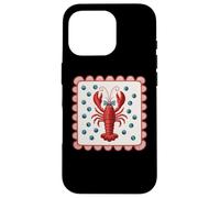 Red Lobster With Blue Polka Dots Pattern Case for iPhone 16 Pro