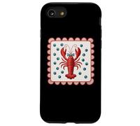 Red Lobster With Blue Polka Dots Pattern Case for iPhone SE (2020) / 7 / 8
