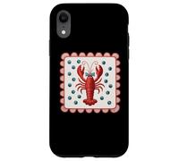 Red Lobster With Blue Polka Dots Pattern Case for iPhone XR