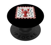 Red Lobster With Blue Polka Dots Pattern PopSockets Adhesive PopGrip