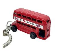 Red London Double Layer Bus Die Cast Metal Key Chain Souvenir