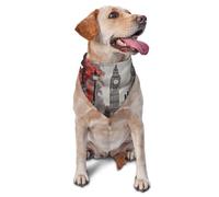 Red London Street Dog Bandana Pet Scarf Accessories for Small Medium Dogs Cats Photo Prop, Triangle Pet Bandanas Adjustable Puppy Bib Washable Dog Kerchief Puppy Neckerchief
