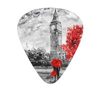 Red London Street Guitar Paddle 12 Pack Guitar Pickup Suitable For Playing Acoustic Guitars, Electric Guitars, Etc.
