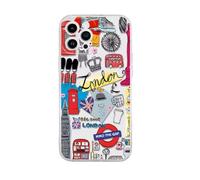 Red London Train Underground Eye City Art Work TPU Custom Compatible With iPhone 7 7S 8 SE 2020 X XR XS 11 12 13 14 15 16 16E Pro Max Plus Mini Bumper Case Design Personalised Name Cover Silicone