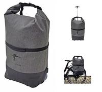 Red Loon Bicycle Bag Pannier Rack | 28 Litre Volume | Waterproof Pannier Rack Bag with Telescopic Handle & Wheels | Charcoal