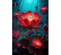 Red Lotus Flower Jigsaw Puzzles for Adults 300 Pieces Educational Toys Challenging Game 300 Piece Puzzles for Adults for The Whole for Women Gifts for Men