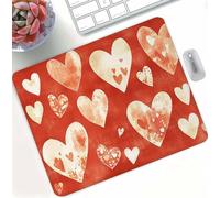 Red Love Gaming Mouse Pad, High Precision Smooth Surface with Anti-Fray Stitched Edges, Professional Mouse Mat for PC Gaming & Esport, Non-Slip Rubber Base, Water Resistant MousePad 47 x 35 cm d0d-78