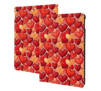 Red Love Heart Q Print Compatible with ipad 9th/8th/7th Generation Case Cover, Tablet Cases Compatible with ipad Case 10.2 Inch, Auto Wake/Sleep, Folio Stand