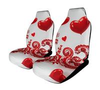 Red Love Little Dragon Car Seat Covers Universal, 2PCS Carseat Protector - Stretchable Fabric, Anti-Slip Elastic Car Seat Protector for Cars, SUV, Trucks