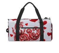 Red Love Little Dragon Gym Bag for Men Women, Waterproof Gym Tote Bags, Large Duffel Bag for Travel Workout