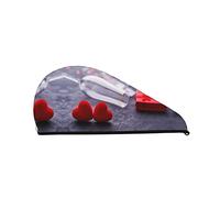 Red Love Printed Hair Towel Wrap, Super Absorbent Dry Hair Cap for Women Shower Caps for Gym Salon Bath Shower