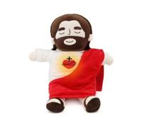 (Red) Lucifer Battery Jesus Powered Plush Toy Creatures Breathing Doll Kids Effect