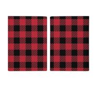 Red Lumberjack Buffalo Plaid Travel Passport Wallet Credit Card Holder Cover Case Protector