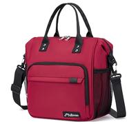Red Lunch Box for Women for Work Insulated Lunch Bag for Female Adult, Fashion Ladies Lunch Tote Bag