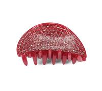 (red) Luxury Spark Rhinestones Hair Claw Clip for Women Girls Dressy Hair Accessory Ornament Jewelry, Ponytail Holder for Party Prom