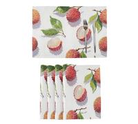 Red Lychee Decorative rustic placemats for dining table rustic plate mates for dinning individuales para mesa de comedor azul set of 6 12x18