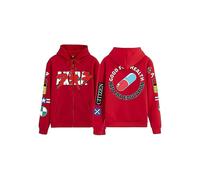 (Red, M) Anime Akira Cosplay Hoodies Men Women Zipper Jacket Costume Long Sleeve Spring Autumn With Hood Sweatshirt