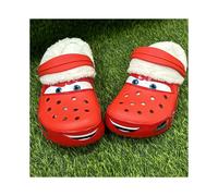 (Red, M9) Cartoon Disney Mcqueen Pixar Shoes Winter Cotton Cover Keep Warm Slippers No95 Car Sandals Shoes Adult Garden Shoes Gifts