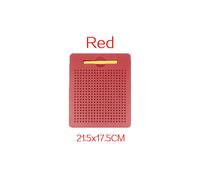 (Red) Magnetic Ball Drawing Board With Pen Kids Learning Drawing Sketch Pad Tablet Educational Toys For Children Adult Notebook Gift