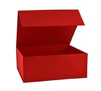Red Magnetic Gift Box Rigid Presentation Box for Gifting Chocolates, Jewelry and All Occasions- Size 16 x 20 x 8 cm- Small Size