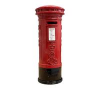 Red Mail Post Money Box Bank - Alloy Mailbox Saving Box | Metal Piggy Bank with Red Mailbox | Money Bank Souvenir Model Box | London Street Metal Red Mailbox Money Box