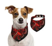 Red Mandala Tribal Pattern Dog Bandana Cat Bandana 1PC Dog Accessories for Small Dogs
